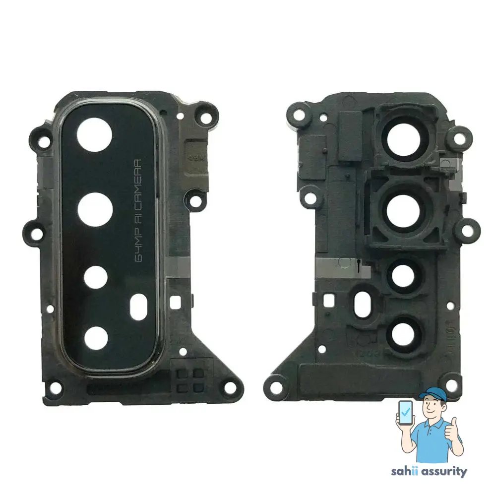 Camera Lens Glass with Frame for Realme Narzo 20 Pro Black